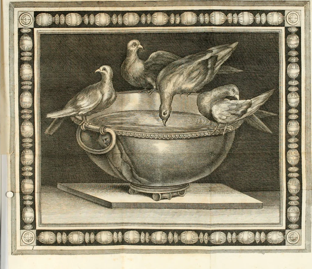 An illustration from Josephi Alexandri Furietti utriusque signaturæ referendarii, sacrarum congr. concilii, & residentiæ episcoporum a secretis De musivis, ad Ss. patrem Benedictum XIV. Pontificem Maximum, 1752, leaf 51