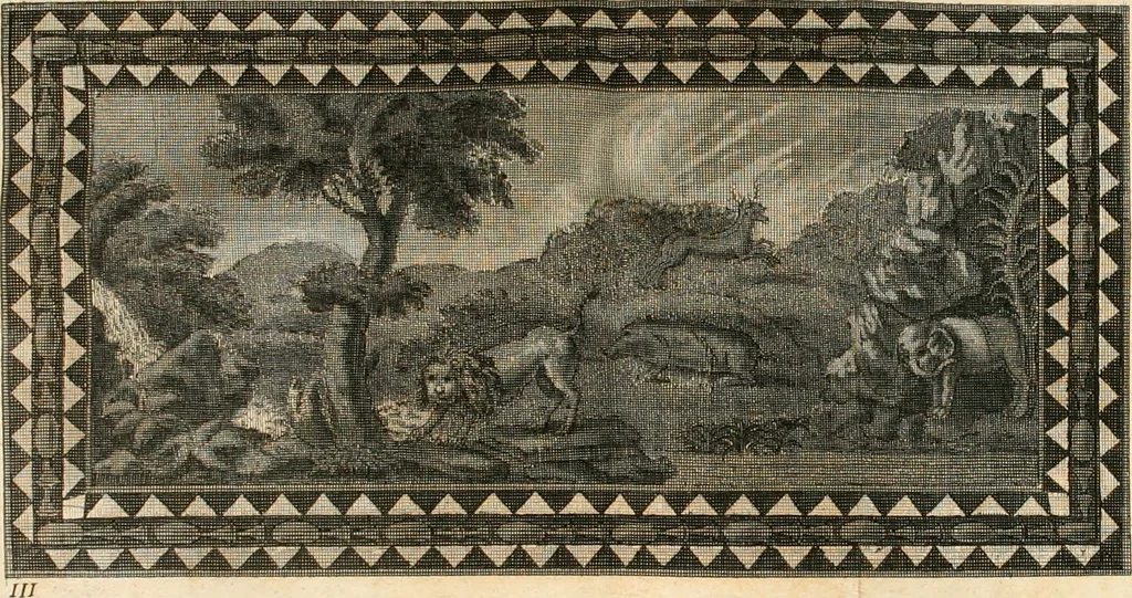 An illustration from Josephi Alexandri Furietti utriusque signaturæ referendarii, sacrarum congr. concilii, & residentiæ episcoporum a secretis De musivis, ad Ss. patrem Benedictum XIV. Pontificem Maximum, 1752, leaf 69