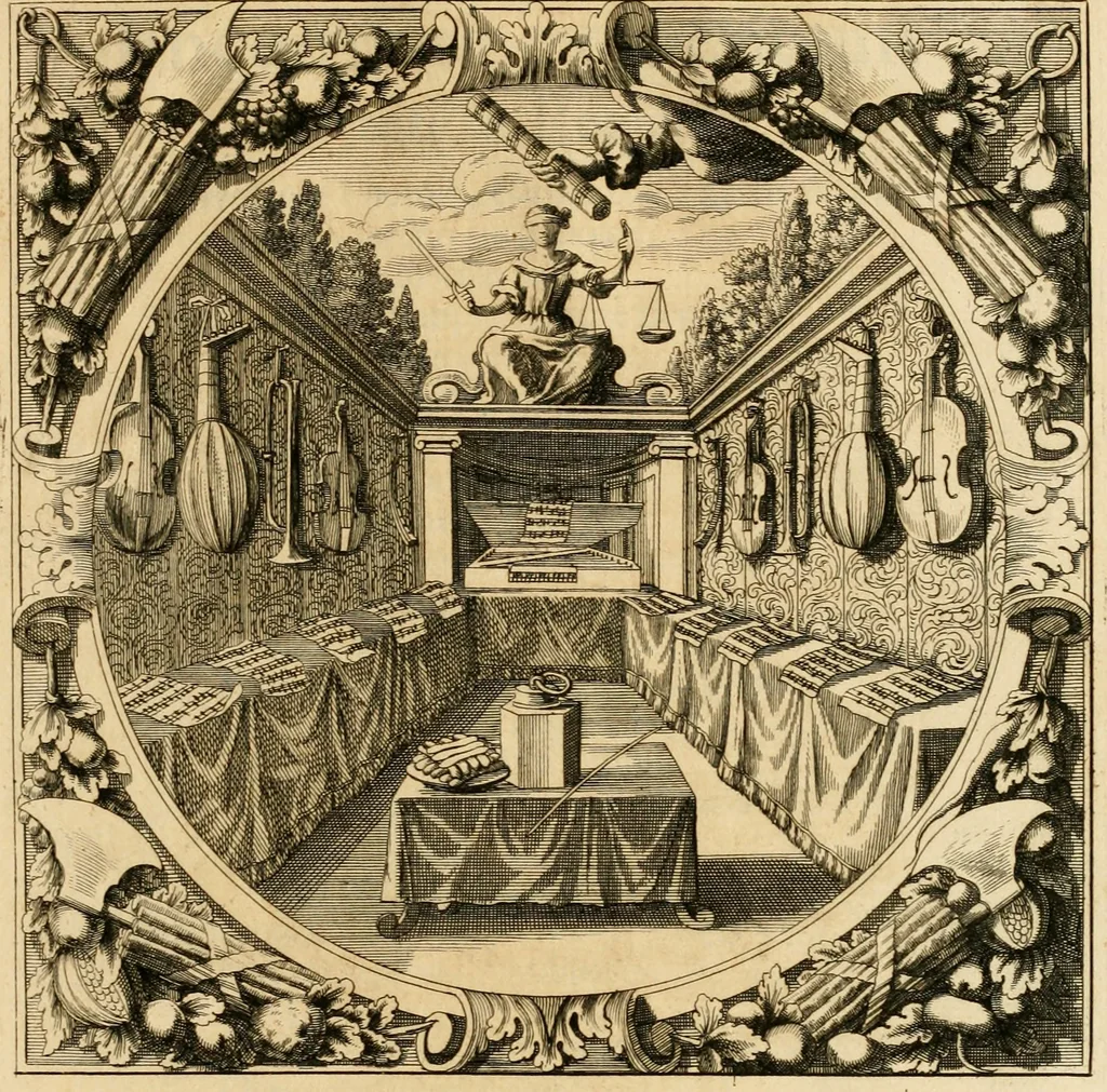 An illustration from Josephi felicissimi quondam, et gloriossisimi in Aegypto proregis polymita : variis liciorum coloribus distincta diversisque picturarum figuris illustrata : hoc est, virtutum regiarum in pluribus olim clarissimisque principibus laudatarum symmetria in unum, absolutumque ornatum animi coronis nati concinnata, et Josepho primo Leopoldi I. caesaris filio in Romanorum regem felicibus auspiciis nuper inaugurato : ab Archiducali, Caesareo, et Academico Societ. Jesu collegio Graecii in obsequiosae gratulationis argumentum demississimè oblata, 1690, leaf 132