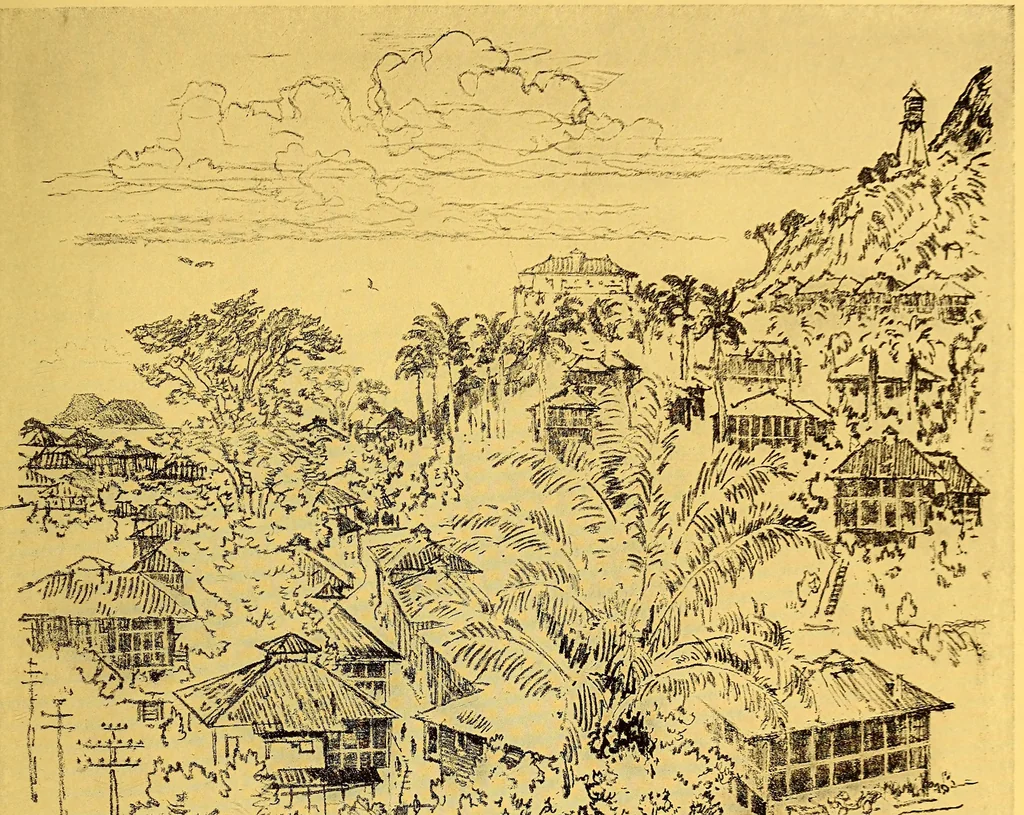 An illustration from Joseph Pennell's pictures of the Panama canal: reproductions of a series of lithographs made by him on the isthmus of Panama, January-March, 1912, 1912, leaf 114
