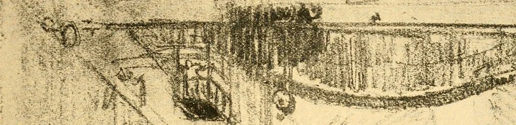 An illustration from Joseph Pennell's pictures of war work in America : reproductions of a series of lithographs of munition works made by him with the permission and authority of the United States government, with notes and an introduction by the artist, 1918, leaf 38