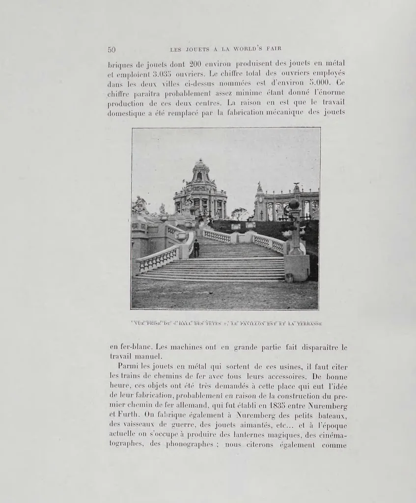An illustration from Les jouets à la World's fair en 1904 à Saint-Louis (U-S) : et l'histoire de la corporation des fabricants de jouets en France, 1908, leaf 96