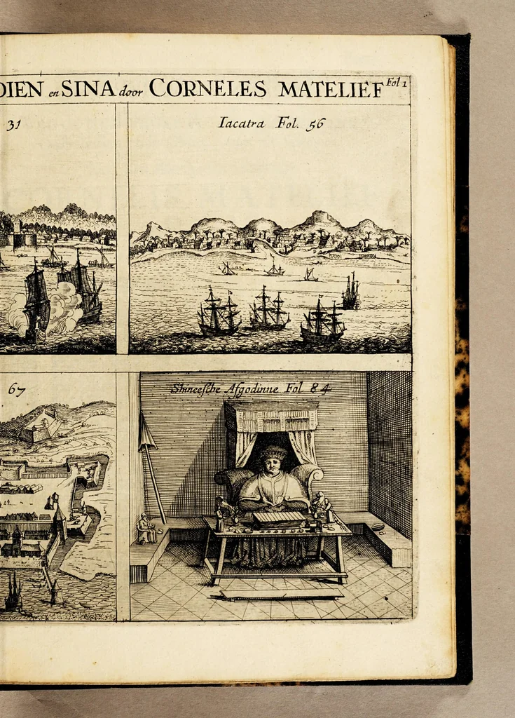 An illustration from Journael, ende Historische Verhael, van de treffelijcke reyse, gedaen naer Oost-Indien, ende China, met elf schepen., 1648, leaf 13