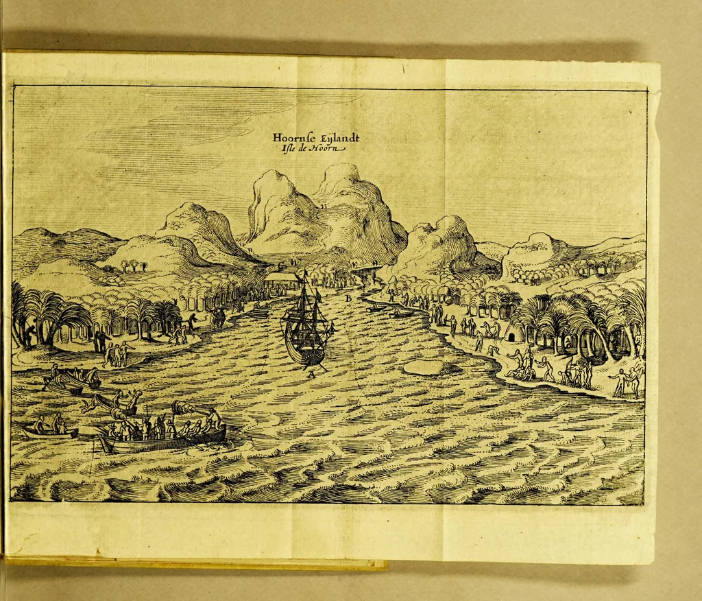An illustration from Journael ofte beschryvinghe van de wonderlijcke reyse, 1632, leaf 57