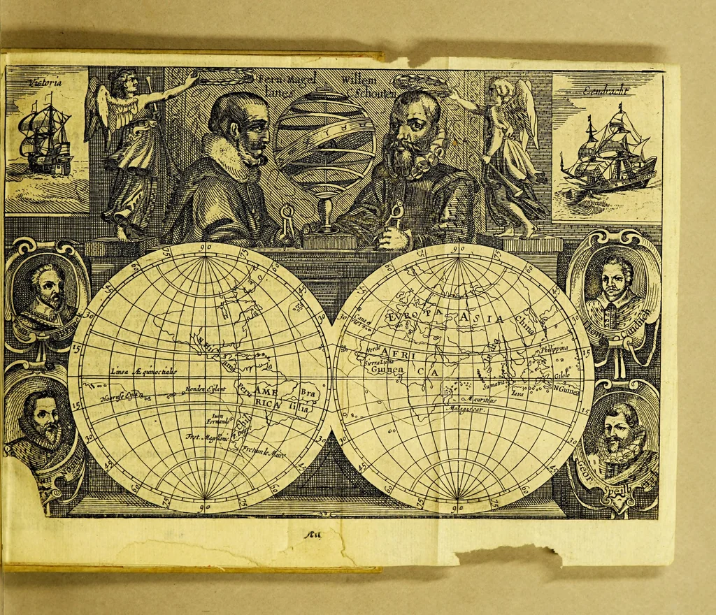 An illustration from Journael ofte beschryvinghe van de wonderlijcke reyse, 1632, leaf 9