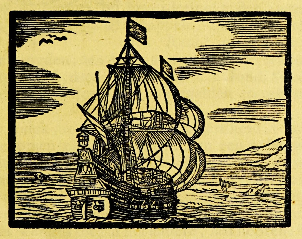 An illustration from Journael, ofte historiaelse beschrijvinge van Matheus vanden Broeck. : Van 't geen hy selfs ghesien ende waerachtigh gebeurtis, wegen 't begin ende revolte van de Portugese in Brasiel, als mede de conditie en het overgaen van de forten aldaer, 1651, leaf 9