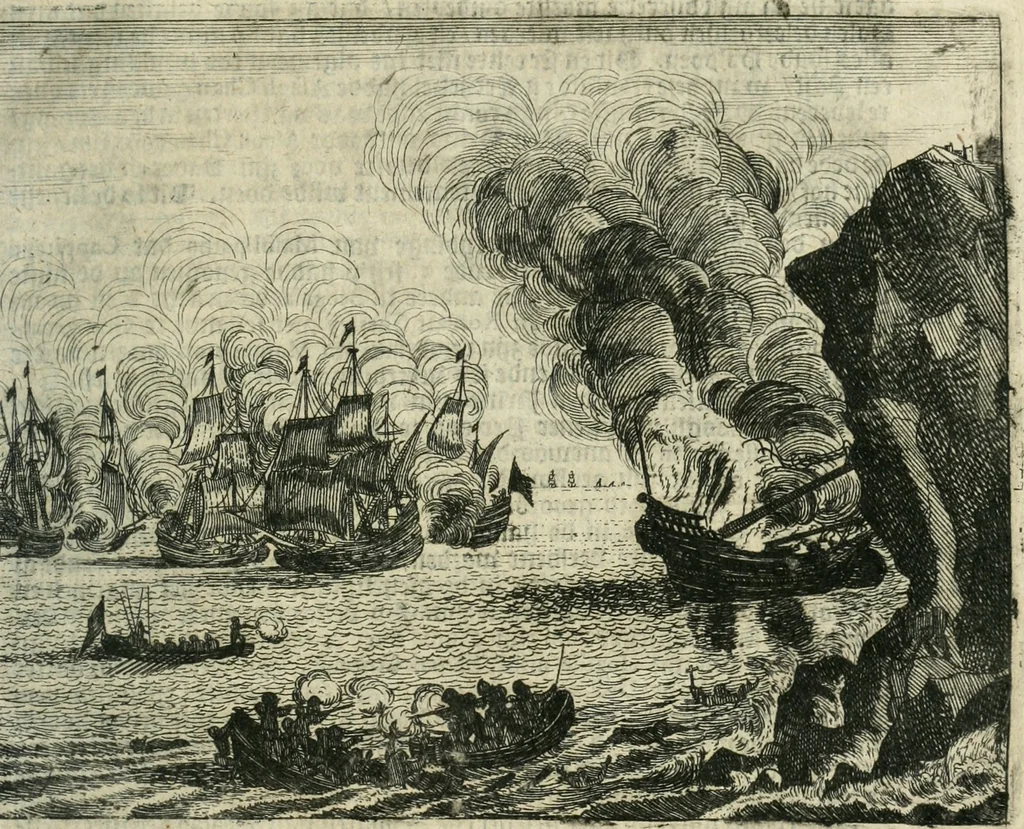 An illustration from Journael van de reysen ghedaen door den Ed. Heer en Ridder Sr. Thomas Roe, ambassadeur van sijn Conincklijcke Maejesteyt van Groot-Brittanje, afgevaerdicht naer Oostindien aen den Grooten Mogol, ende andere ghewesten in Indien .., 1656, leaf 52