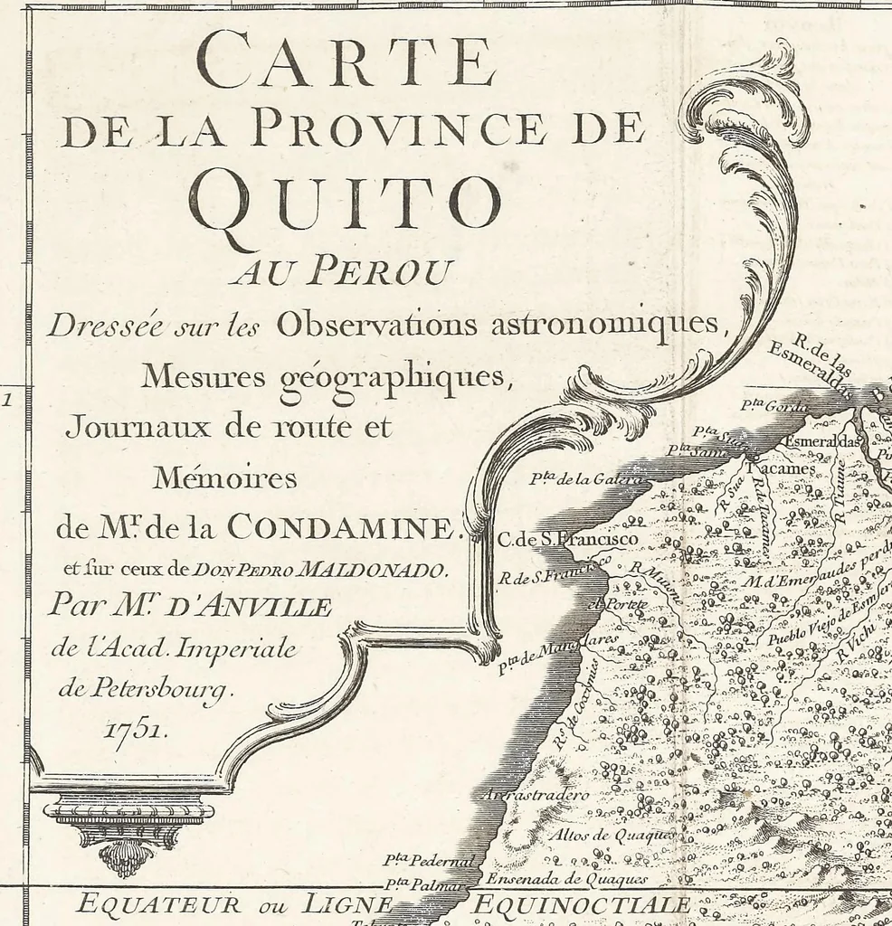 An illustration from Journal du voyage fait par ordre du roi, a l'équateur : servant d'introduction historique a la Mesure des trois premiers degrés du méridien, 1751, leaf 10