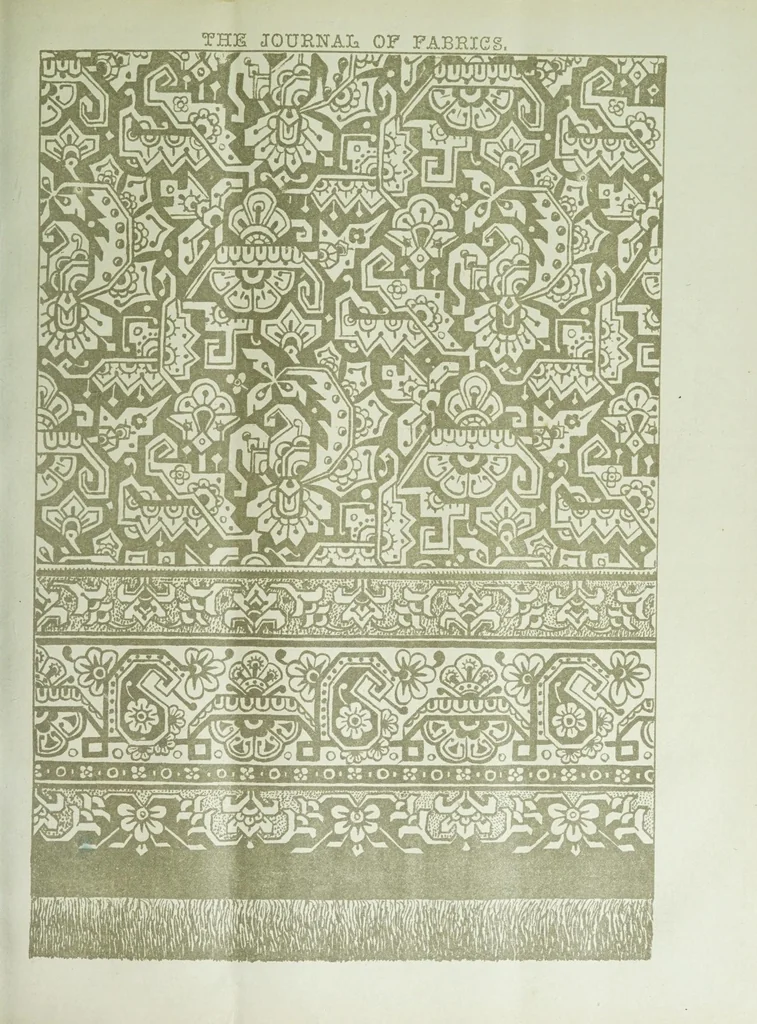 An illustration from Journal of fabrics and textile industries, 1882, leaf 85