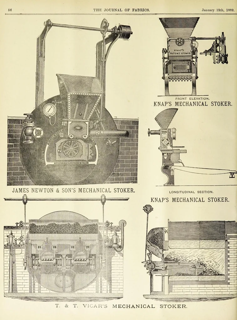 An illustration from Journal of fabrics and textile industries, 1882, leaf 90