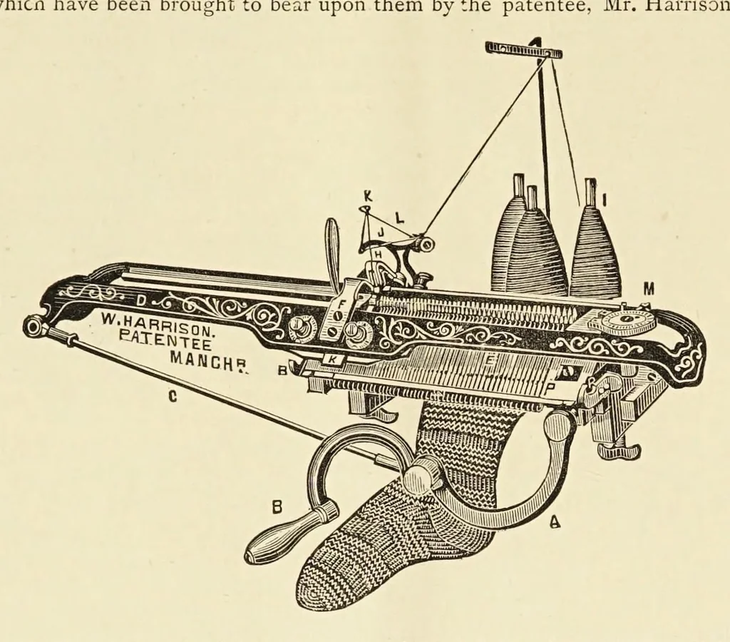 An illustration from Journal of fabrics and textile industries, 1882, leaf 84