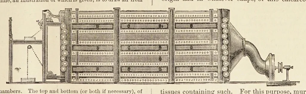 An illustration from Journal of fabrics and textile industries, 1882, leaf 23