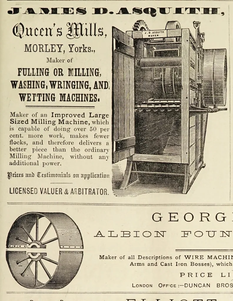 An illustration from Journal of fabrics and textile industries, 1882, leaf 115