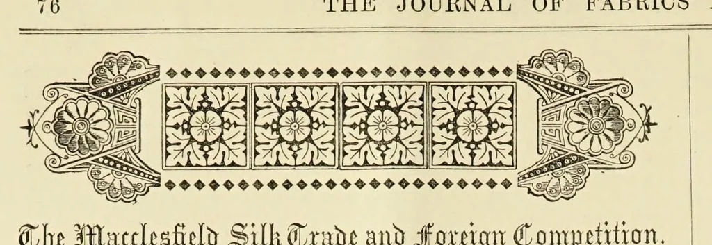 An illustration from Journal of fabrics and textile industries, 1882, leaf 12