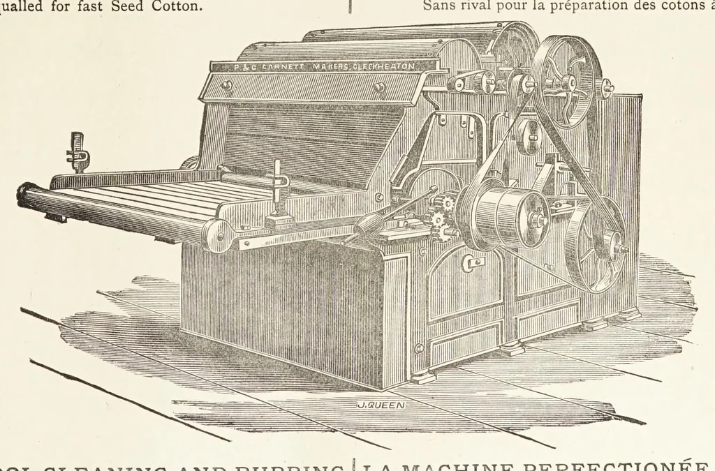 An illustration from Journal of fabrics and textile industries, 1882, leaf 111