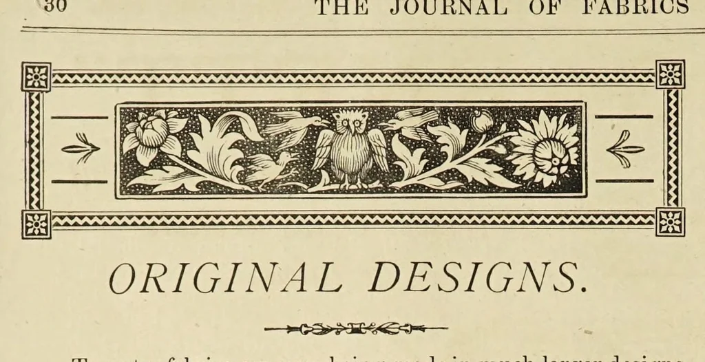 An illustration from Journal of fabrics and textile industries, 1882, leaf 54