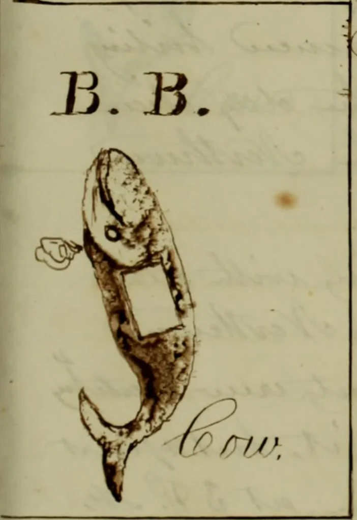 An illustration from [Journal of the Saratoga (Ship) of New Bedford, Mass. mastered by Frederick Slocum, kept by Washington Fosdick, on voyage from April 23, 1857 - December 12, 1858], 1857, leaf 140