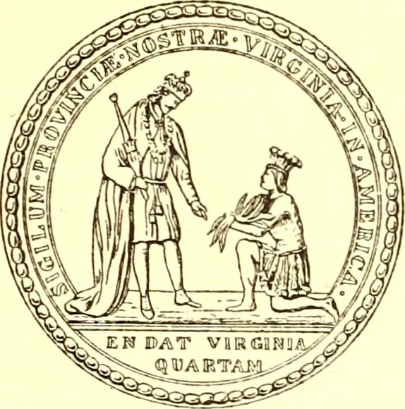 An illustration from Journals of the House of Burgesses of Virginia, 1619, leaf 12