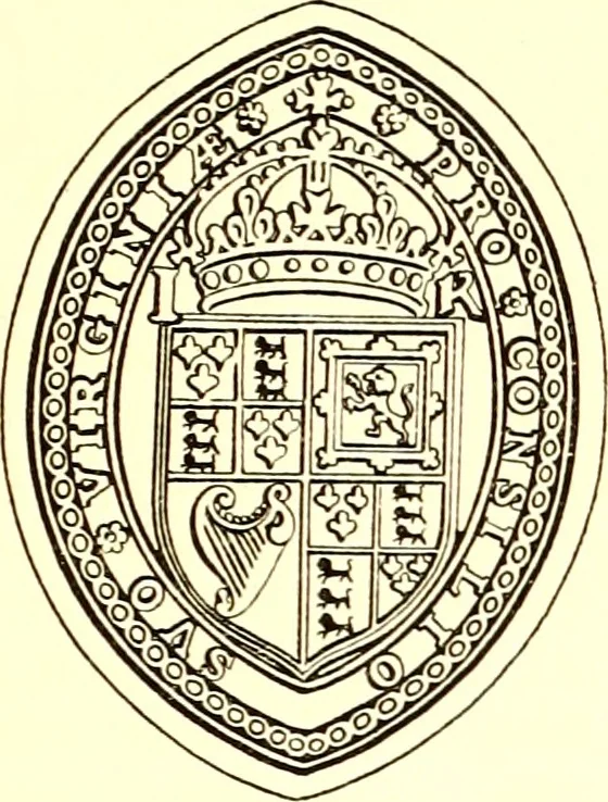 An illustration from Journals of the House of Burgesses of Virginia, 1619, leaf 32