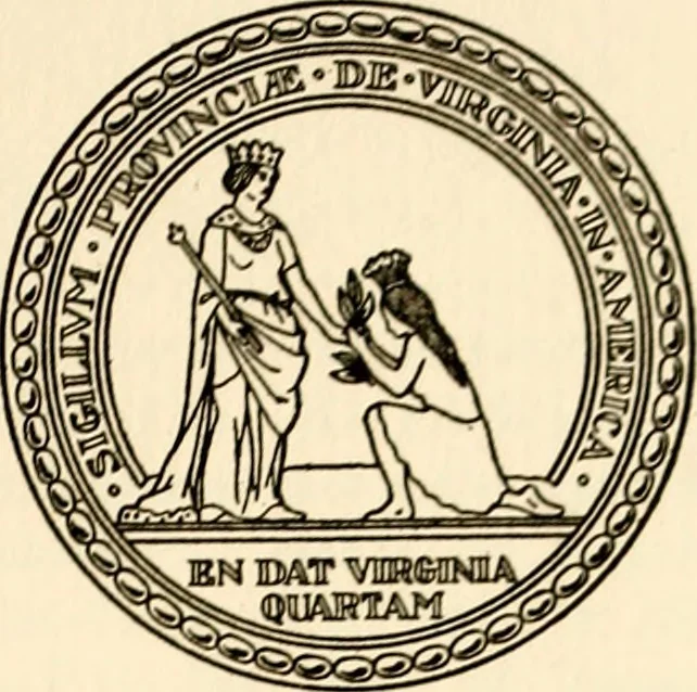 An illustration from Journals of the House of Burgesses of Virginia, 1619, leaf 14