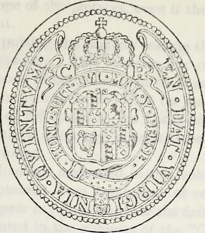 An illustration from Journals of the House of Burgesses of Virginia, 1619, leaf 36