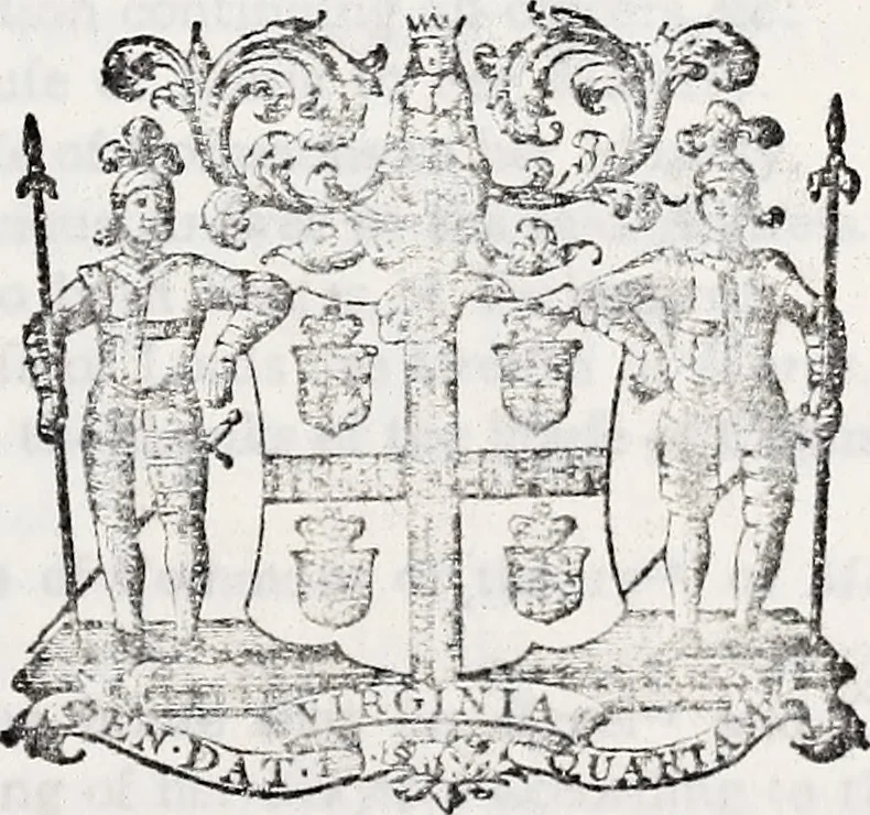 An illustration from Journals of the House of Burgesses of Virginia, 1619, leaf 810