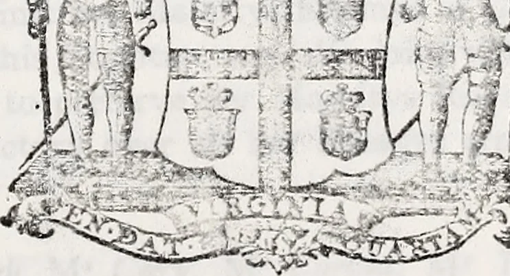An illustration from Journals of the House of Burgesses of Virginia, 1619, leaf 828