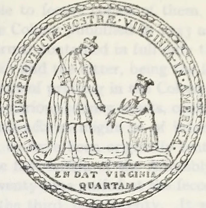 An illustration from Journals of the House of Burgesses of Virginia, 1619, leaf 22