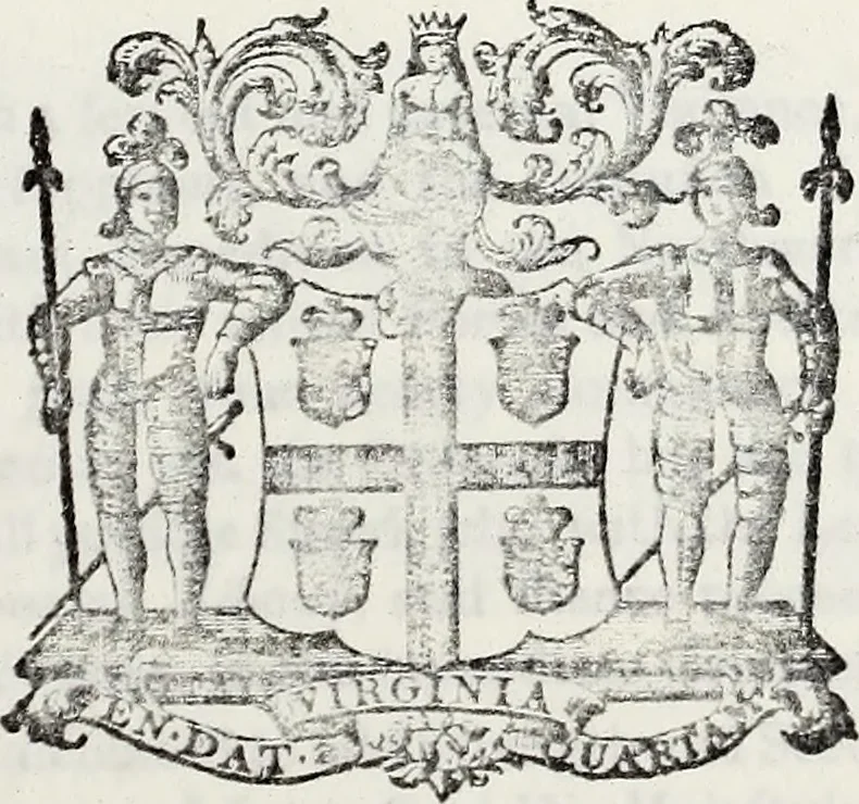 An illustration from Journals of the House of Burgesses of Virginia, 1619, leaf 498