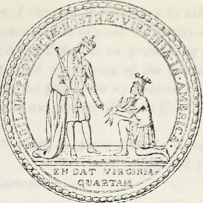 An illustration from Journals of the House of Burgesses of Virginia, 1619, leaf 16