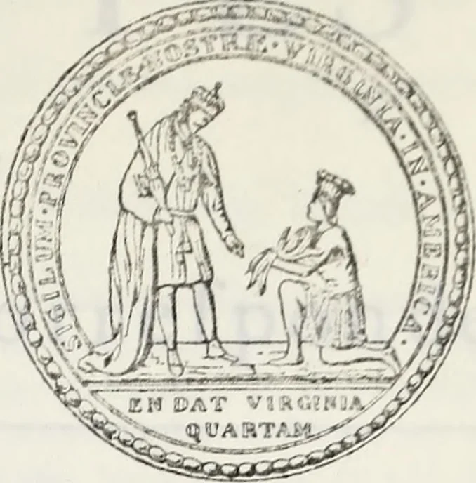 An illustration from Journals of the House of Burgesses of Virginia, 1619, leaf 124