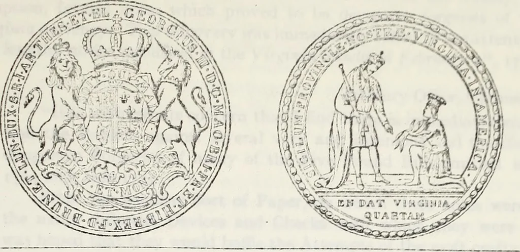 An illustration from Journals of the House of Burgesses of Virginia, 1619, leaf 18