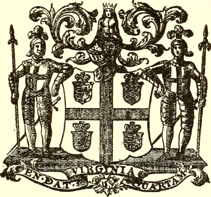 An illustration from Journals of the House of Burgesses of Virginia, 1619, leaf 454