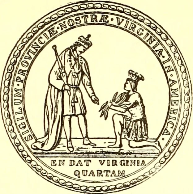 An illustration from Journals of the House of Burgesses of Virginia, 1619, leaf 12