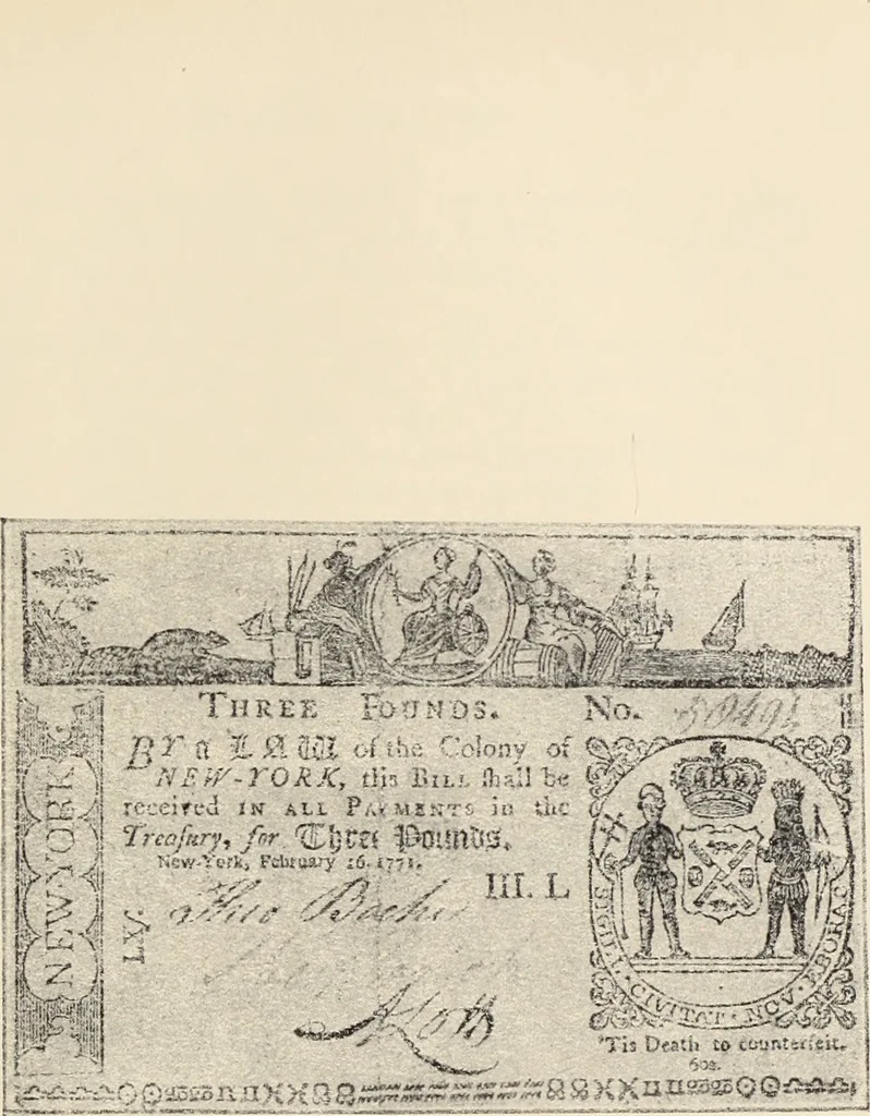 An illustration from Journals of Hugh Gaine : printer /, 1902, leaf 236
