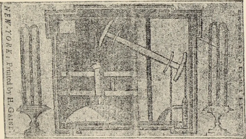 An illustration from Journals of Hugh Gaine : printer /, 1902, leaf 254