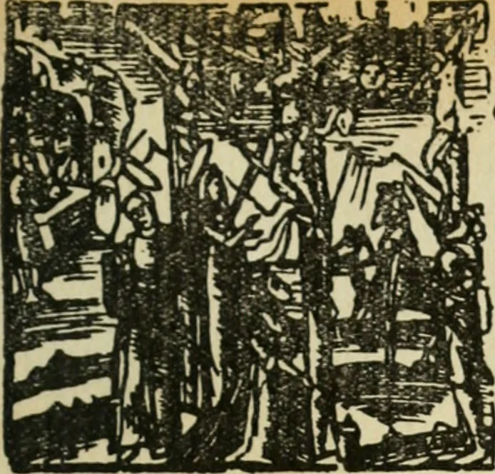 An illustration from Új testamentu maar ellven, mellet az görög és diák ellvbol ... fordijtant [Sylvester János.], 1541, leaf 160