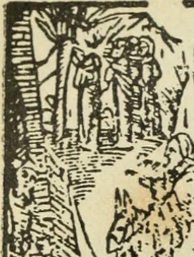 An illustration from Új testamentu maar ellven, mellet az görög és diák ellvbol ... fordijtant [Sylvester János.], 1541, leaf 299