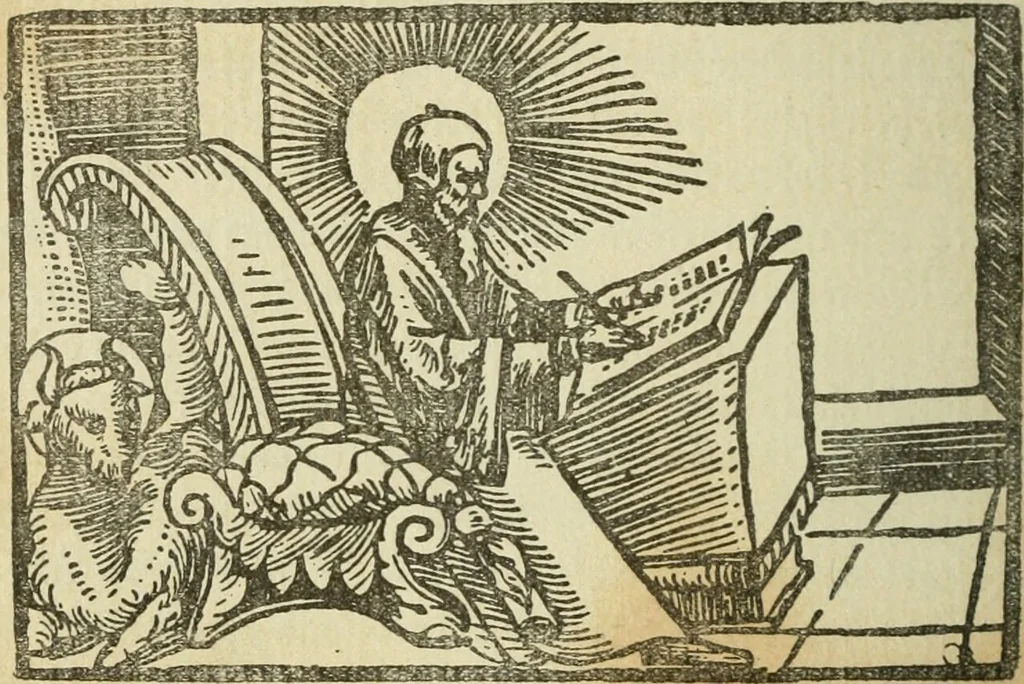 An illustration from Új testamentu maar ellven, mellet az görög és diák ellvbol ... fordijtant [Sylvester János.], 1541, leaf 331