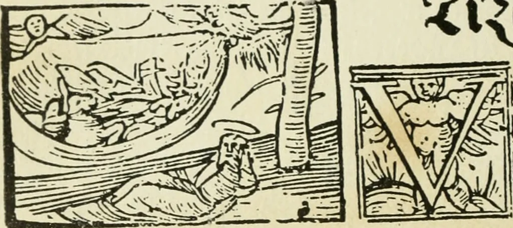 An illustration from Új testamentu maar ellven, mellet az görög és diák ellvbol ... fordijtant [Sylvester János.], 1541, leaf 361
