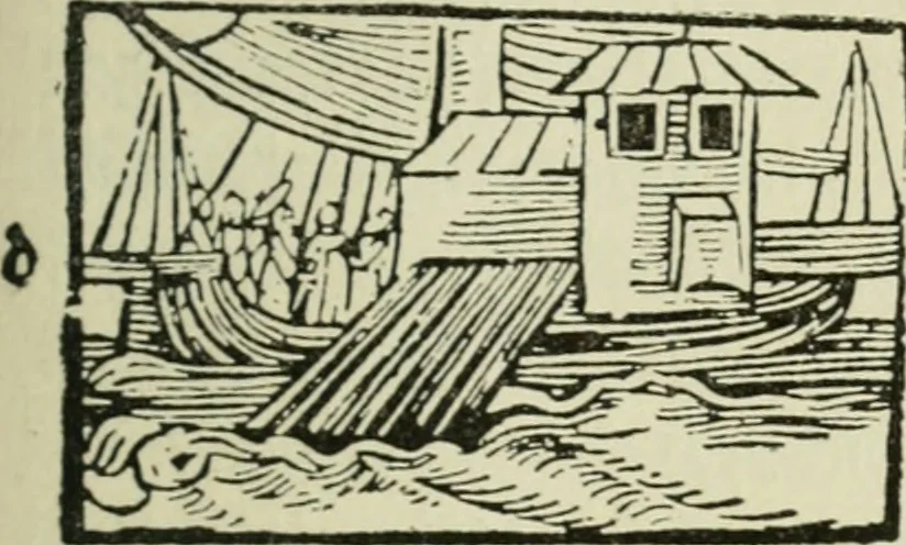 An illustration from Új testamentu maar ellven, mellet az görög és diák ellvbol ... fordijtant [Sylvester János.], 1541, leaf 370