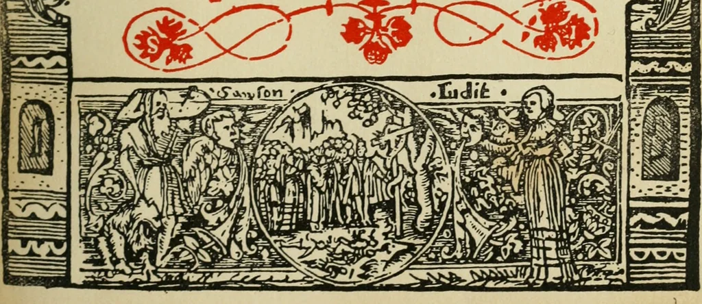 An illustration from Új testamentu maar ellven, mellet az görög és diák ellvbol ... fordijtant [Sylvester János.], 1541, leaf 4