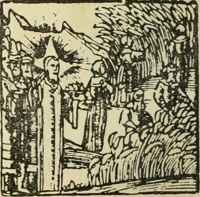 An illustration from Új testamentu maar ellven, mellet az görög és diák ellvbol ... fordijtant [Sylvester János.], 1541, leaf 45