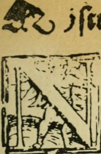 An illustration from Új testamentu maar ellven, mellet az görög és diák ellvbol ... fordijtant [Sylvester János.], 1541, leaf 698
