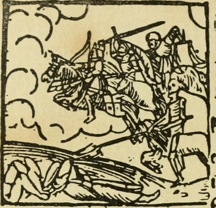 An illustration from Új testamentu maar ellven, mellet az görög és diák ellvbol ... fordijtant [Sylvester János.], 1541, leaf 709