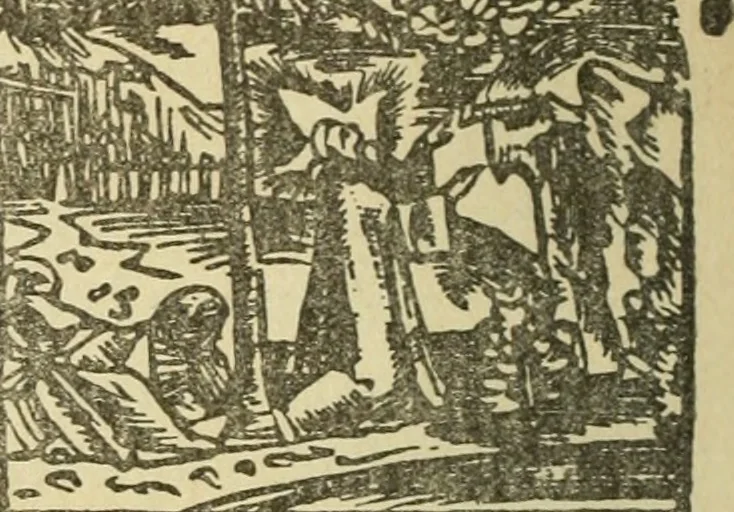 An illustration from Új testamentu maar ellven, mellet az görög és diák ellvbol ... fordijtant [Sylvester János.], 1541, leaf 95