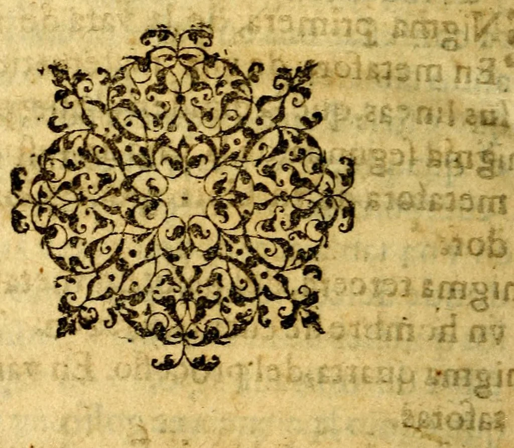 An illustration from Juegos de nochebunea; moralizados a la vida de Christo, martirio de santos y reformación de costumbres, con unas enigmas hechas para honesta recreación, 1611, leaf 380