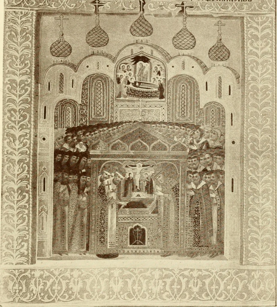 An illustration from Starye gody, 1907, leaf 18