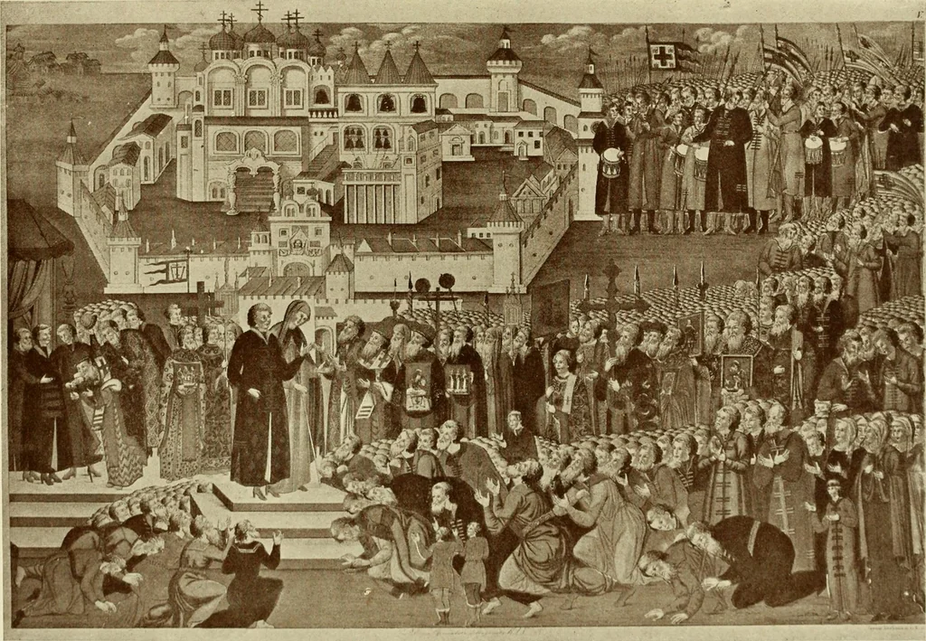 An illustration from Starye gody, 1907, leaf 19