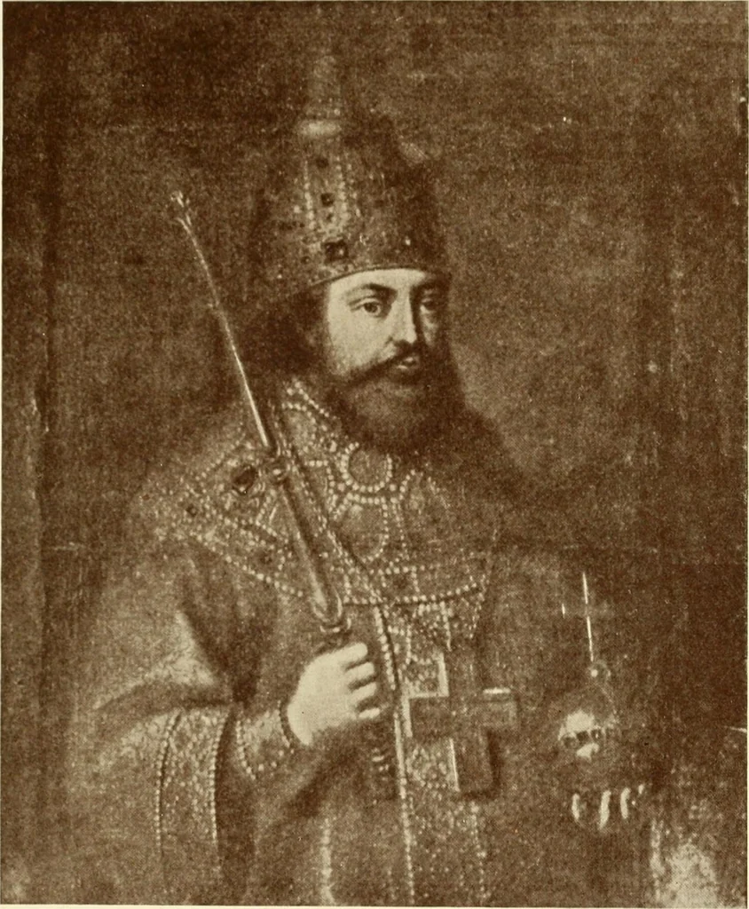 An illustration from Starye gody, 1907, leaf 38